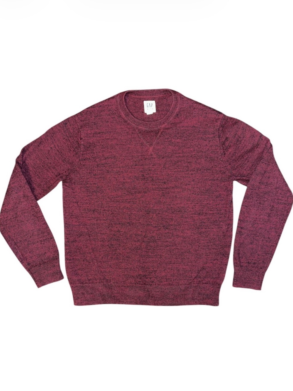 GAP Boys Marled Burgundy Maroon Wine Crewneck Kinit Sweater